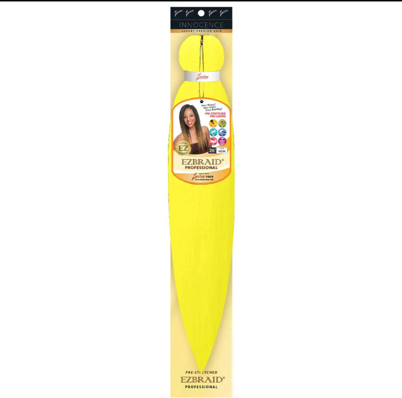 EZ BRAID pre stretched braiding hair-Neon yellow